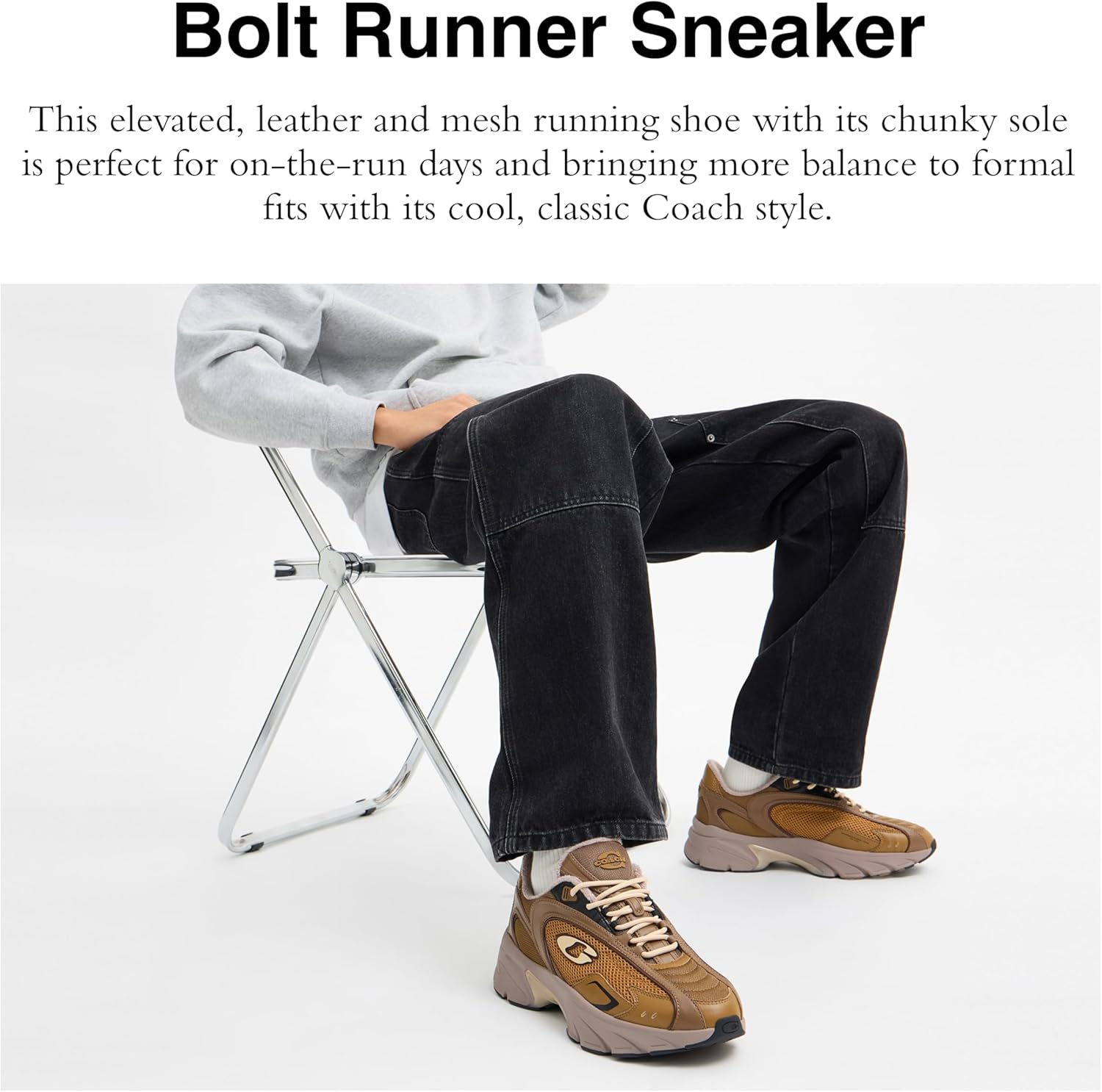 Кроссовки мужские Coach Bolt Runner, мультиколор — фото 2