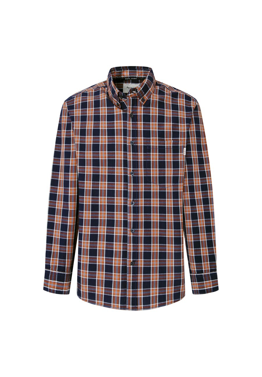 

Клетчатая рубашка Pepe Jeans Regular fit Button Up Shirt Mergan, темно-синий
