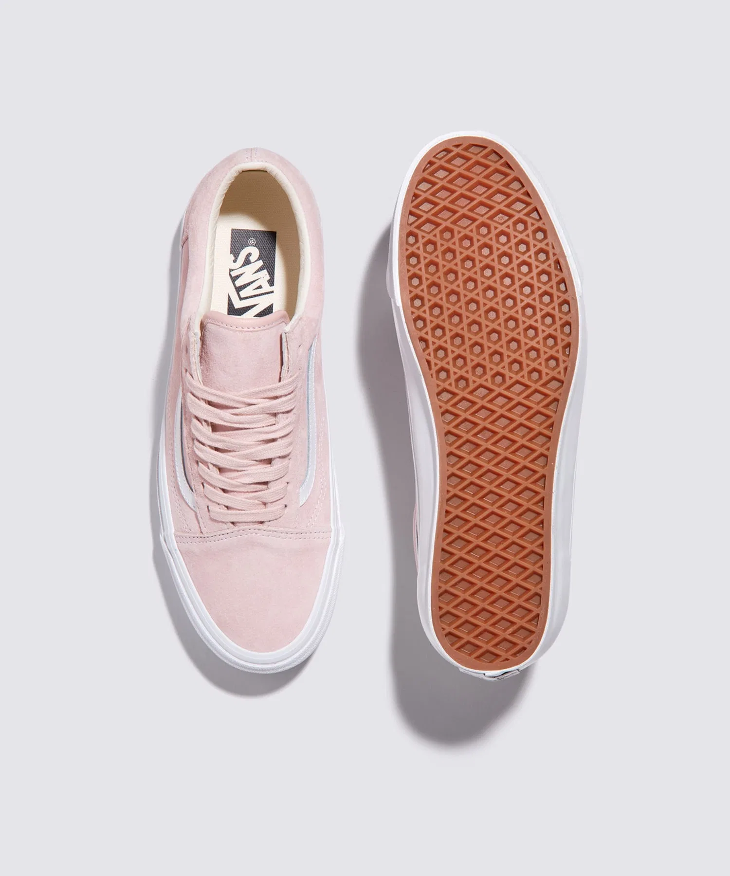 Унисекс кроссовки Vans Old Skool из замши розовые — фото 3