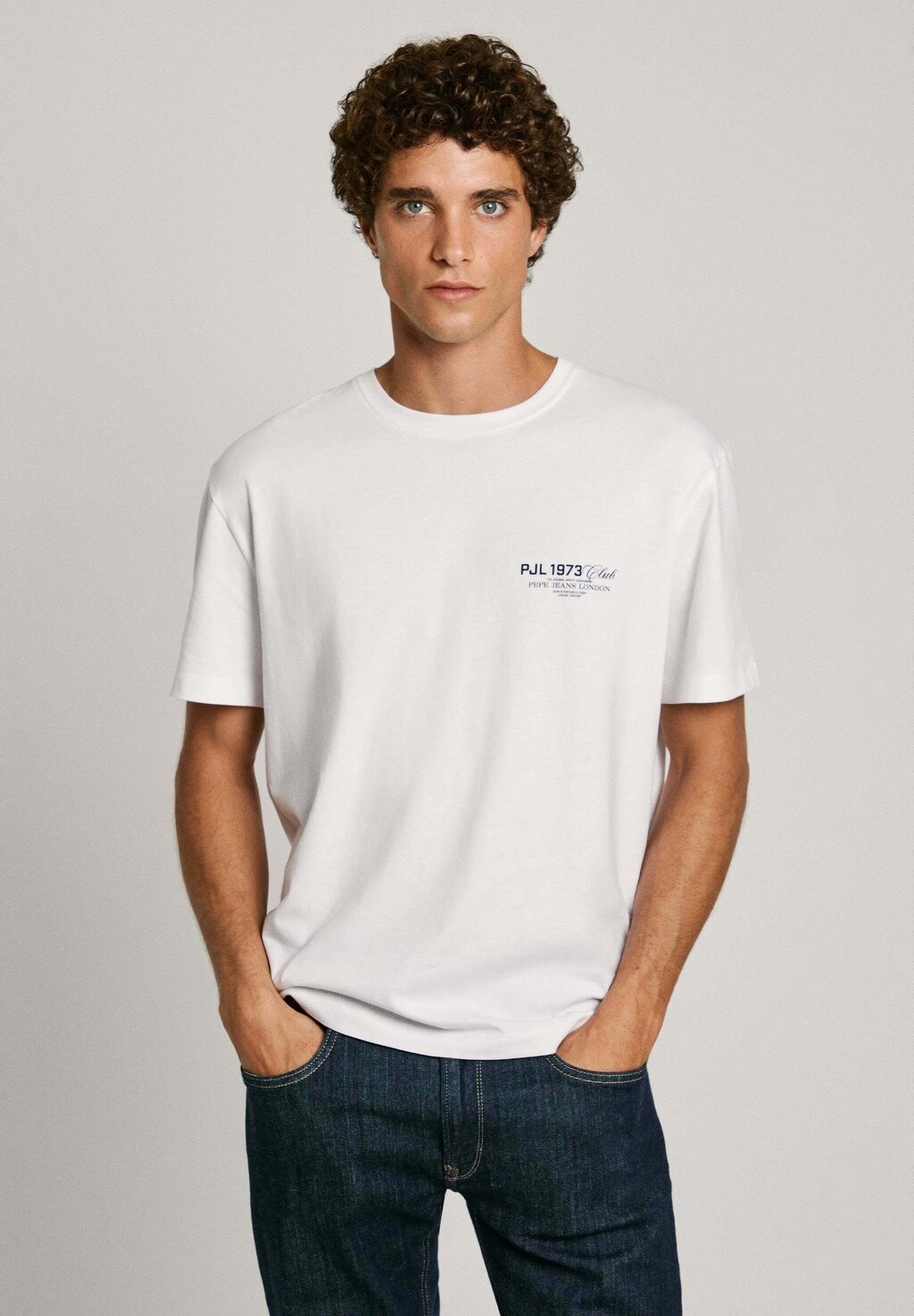 

Футболка с принтом MALCOM SMALL TEE Pepe Jeans, белый