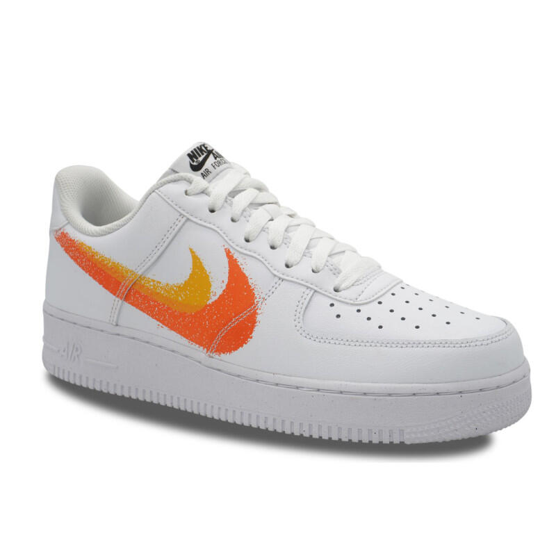 Кроссовки Nike Air Force 1 Low '07 Spray Paint Swoosh Safety Orange — фото 2