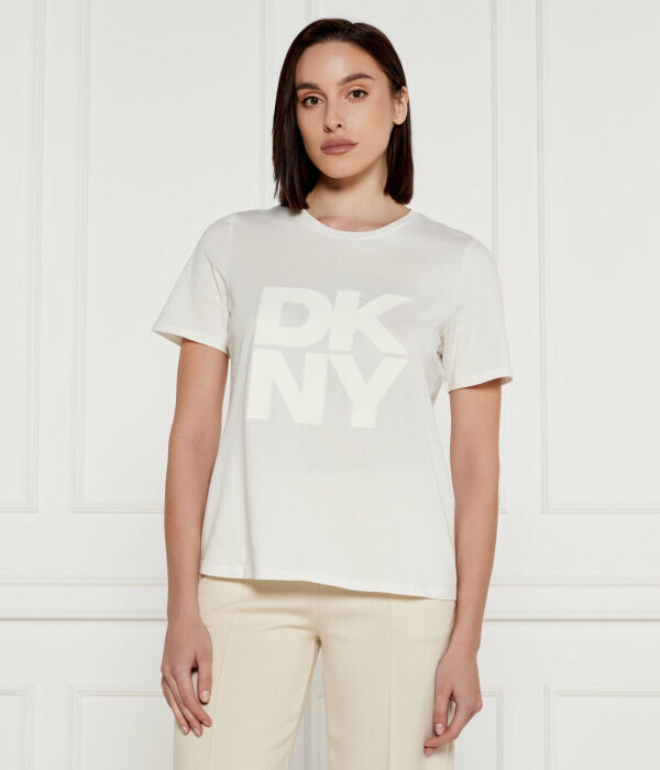 

Футболка женская Dkny с принтом, бежевый