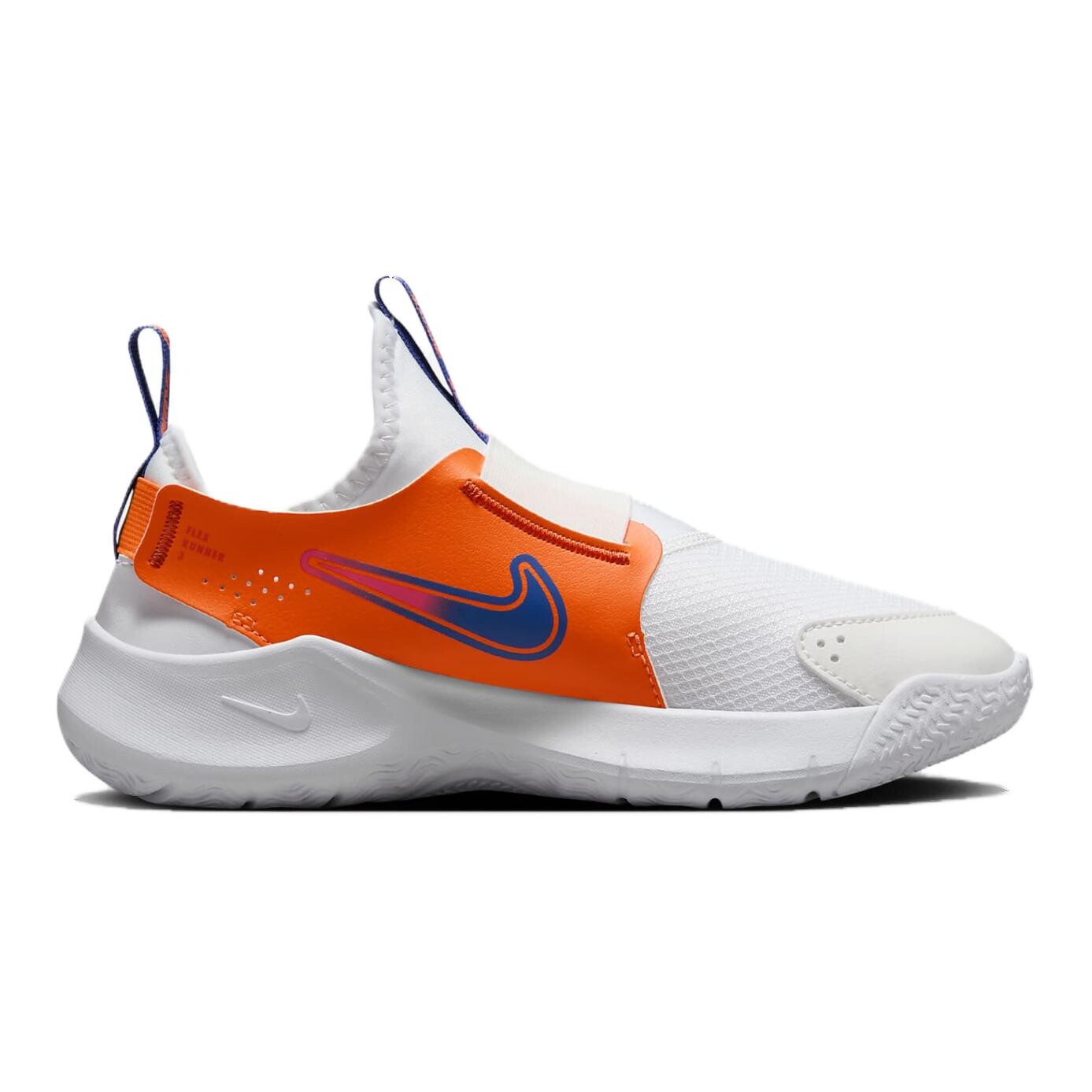 Кроссовки Flex Runner 3 Kids GS Low-top Белые/Оранжевые Nike, белый/оранжевый — фото 2