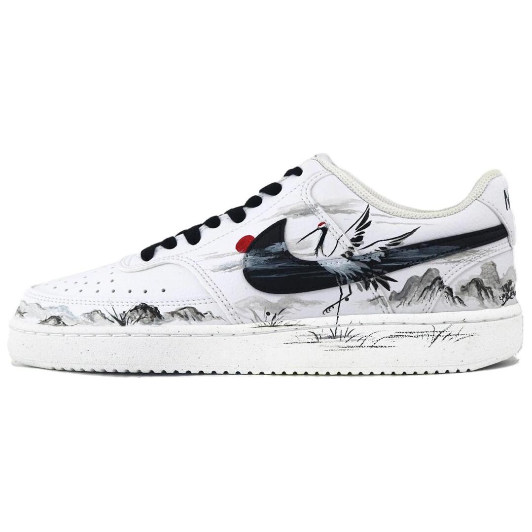 

Кроссовки Nike Court Vision 1 Skateboarding Shoes Men Low-top White/black, черный