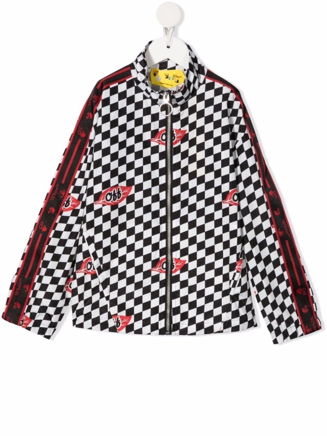 

Куртка в шахматную клетку Off-White Kids, черный