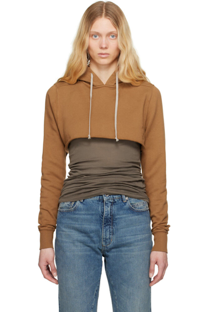 

Укороченная толстовка с капюшоном Orange Hollywood Rick Owens DRKSHDW