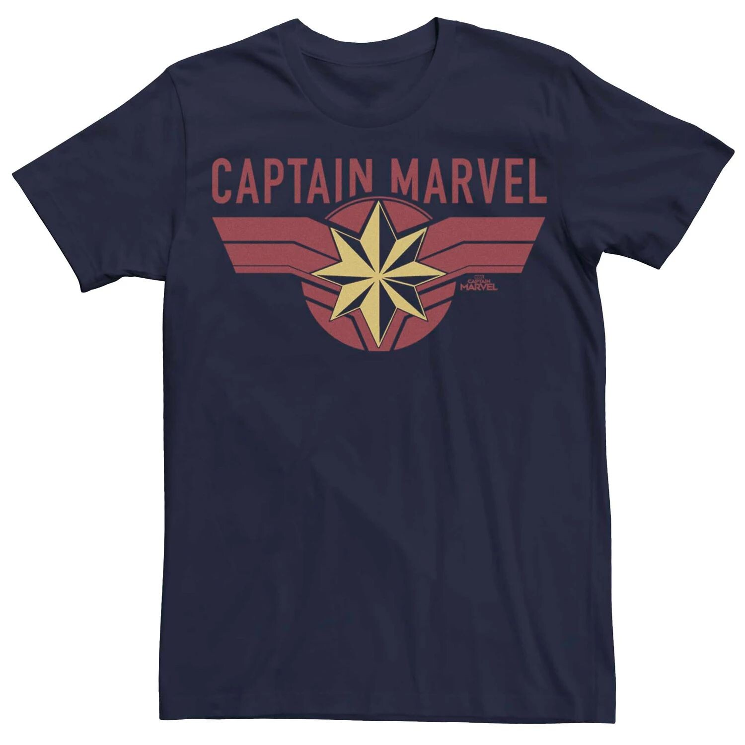 

Мужская футболка с логотипом Captain Marvel Gold Star Licensed Character