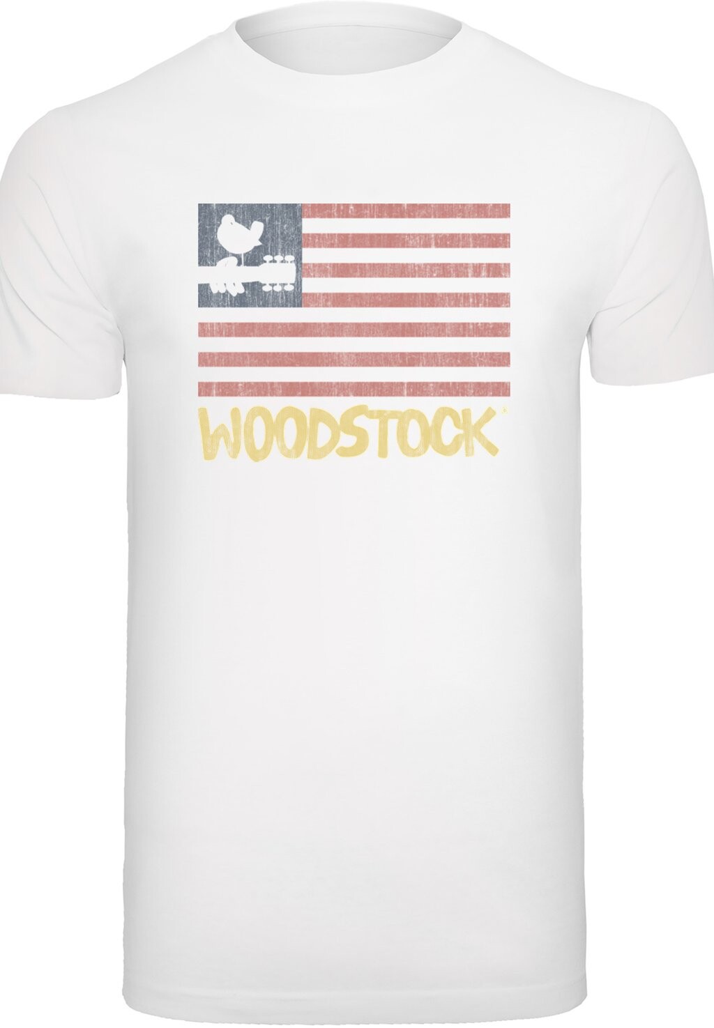 

Футболка с принтом WOODSTOCK USA FLAG F4NT4STIC, белый