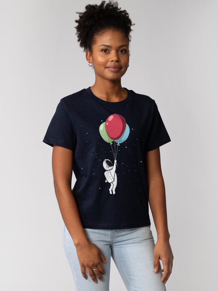 

Футболка Little Balloon Astronaut темно-синего цвета wat Apparel, Синий, Футболка Little Balloon Astronaut темно-синего цвета wat Apparel
