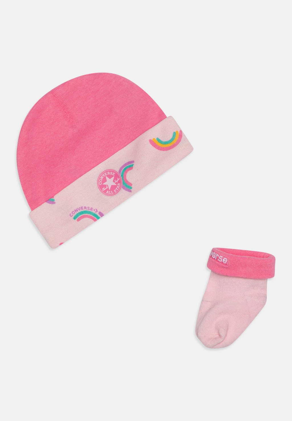 

Носки RAINBOWS HAT BOOTIE SET Converse, цвет pink foam