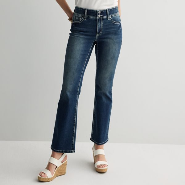 

Женские джинсы-бойфренды с эффектом коррекции живота Apt. 9, цвет stone dark wash