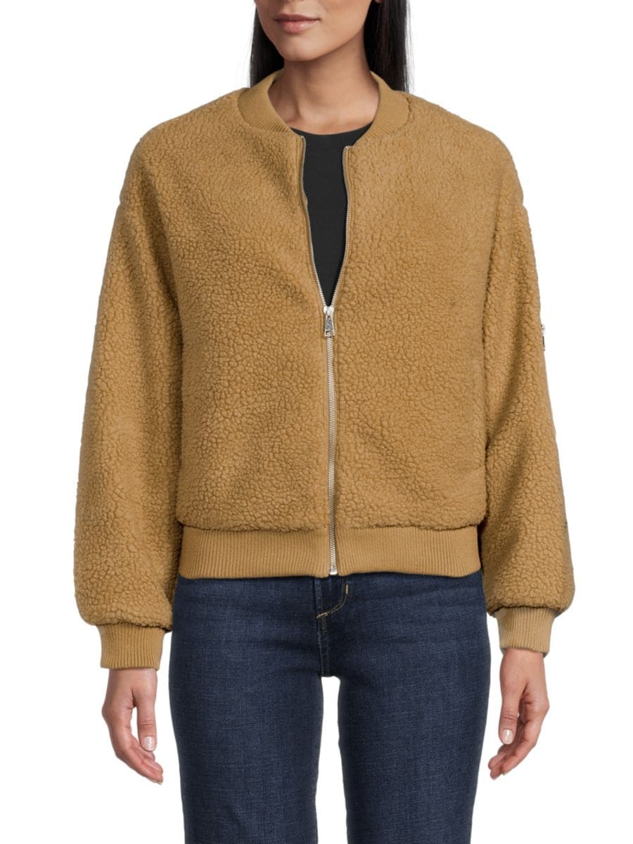 

Короткая куртка из искусственной овчины на молнии Joe's Jeans, кэмел, Бежевый, Короткая куртка из искусственной овчины на молнии Joe's Jeans, кэмел