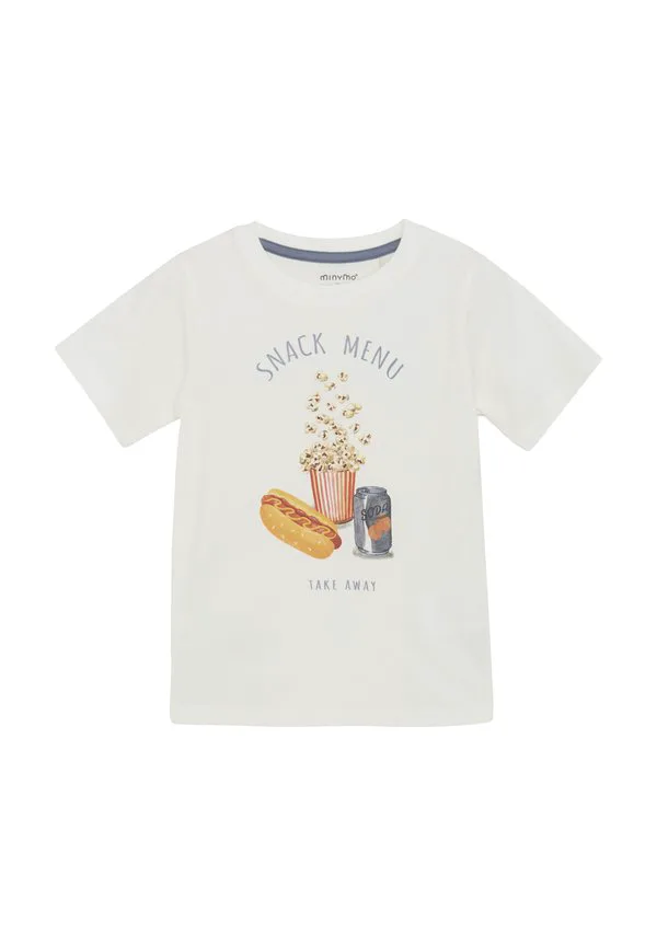 Футболка с принтом mitshirt Minymo, Marshmallow White