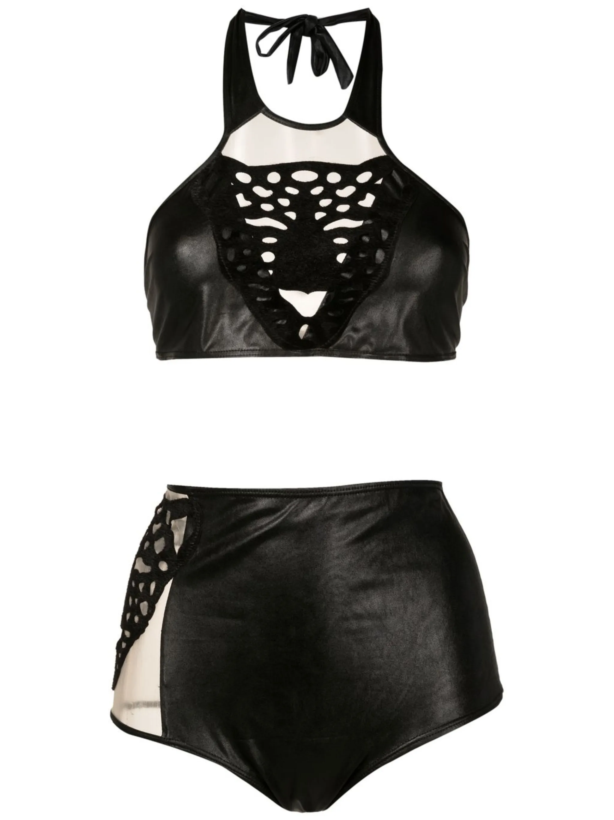 

Бикини с леопардовой аппликацией Brigitte, черный