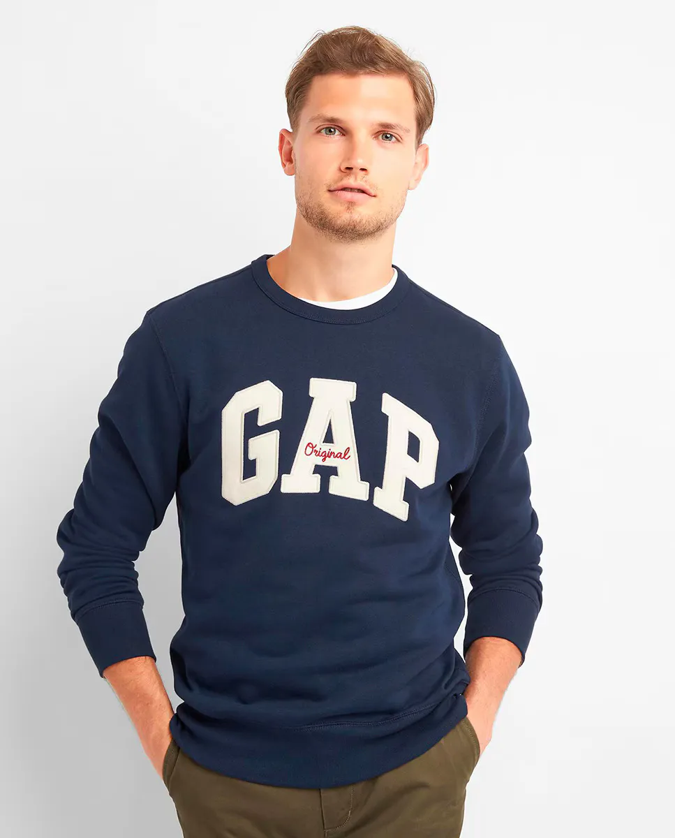 

Мужская толстовка с логотипом Gap, темно-синий