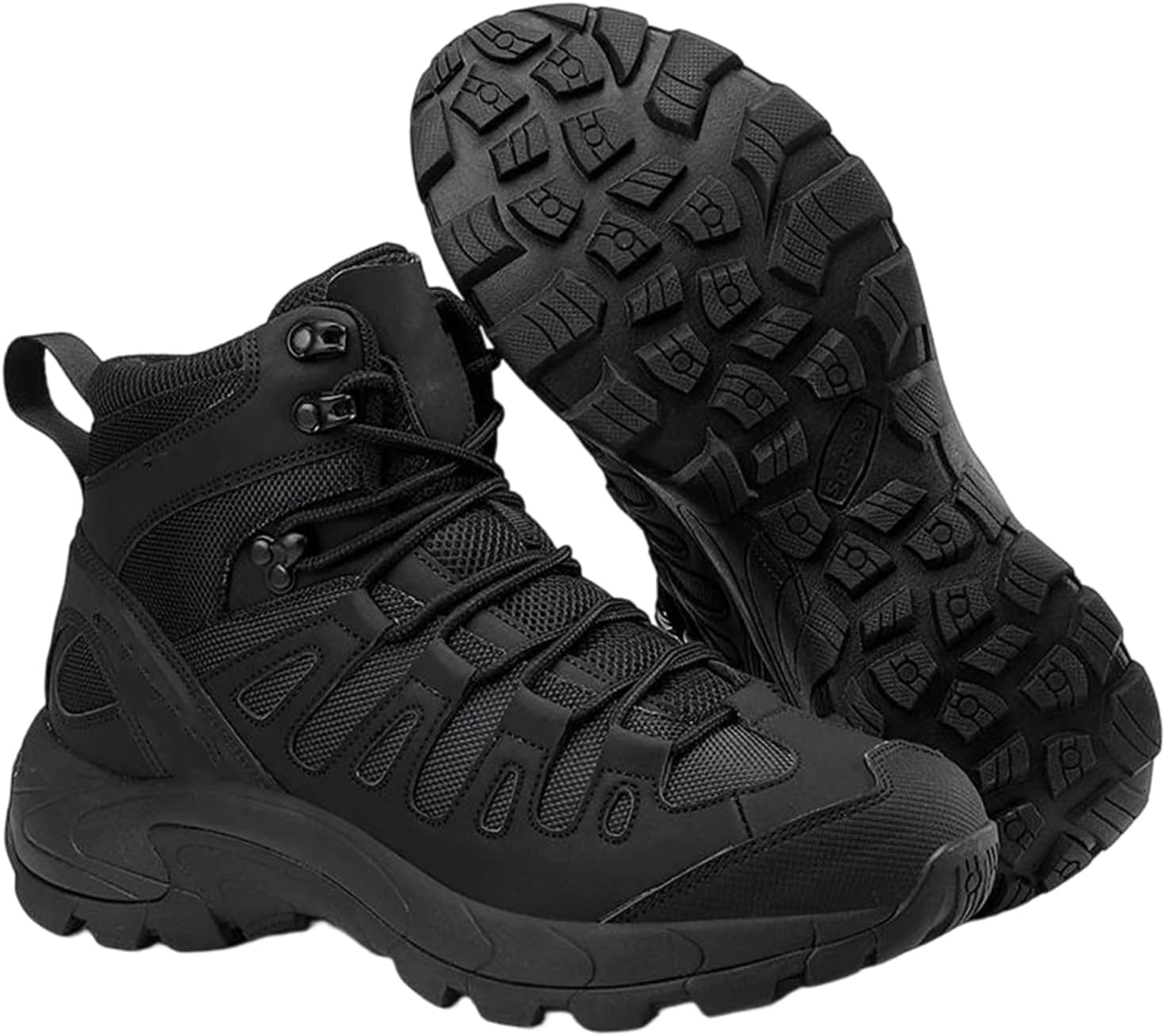 

Мужские ботинки на шнуровке с платформой и высокой пяткой, водонепроницаемые, удобные, для активного отдыха и походов, безопасная обувь, дышащие, для работы Alloaone, черный