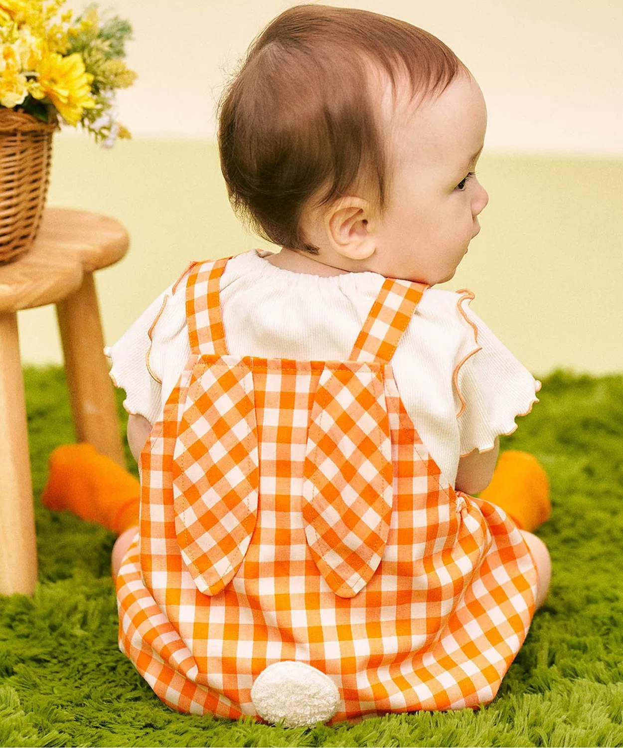 Комбинезон с ушками little bunny 2 предмета оранжевый