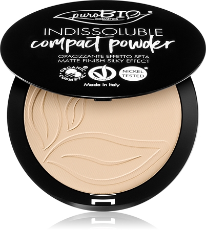 

Компактная пудра с матовой отделкой puroBIO Cosmetics Indissouble, T01 9 g