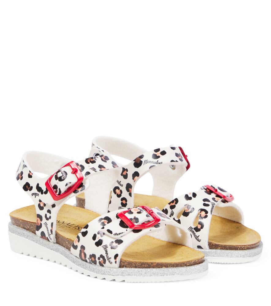 

Сандалии из искусственной кожи с леопардовым принтом Monnalisa, Maculato