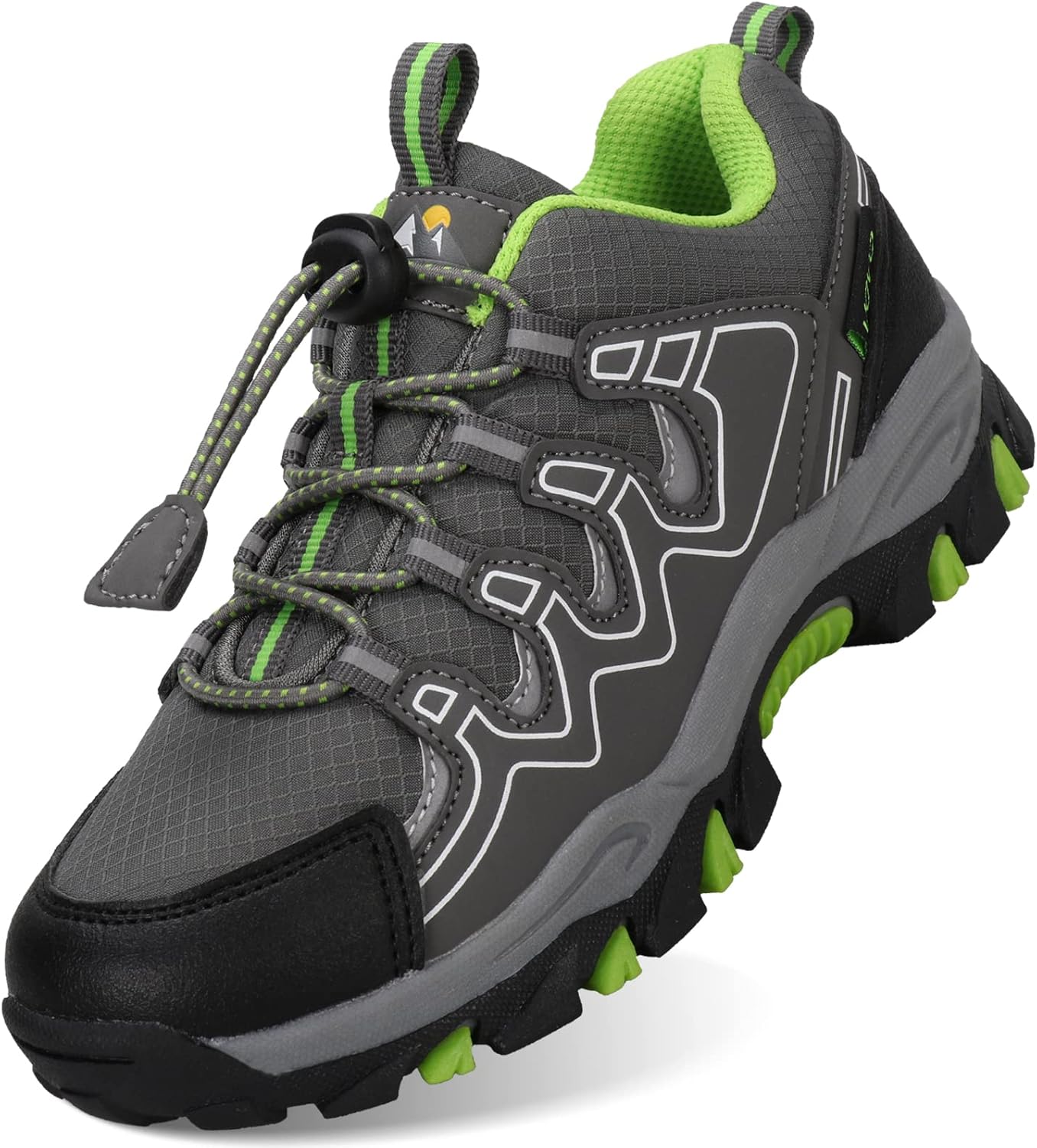 

Кроссовки для мальчиков и девочек UOVO, детская обувь для походов, бега и ходьбы на улице, теннисная обувь, водонепроницаемые, противоскользящие, модные кроссовки (младшие/старшие дети), зеленый