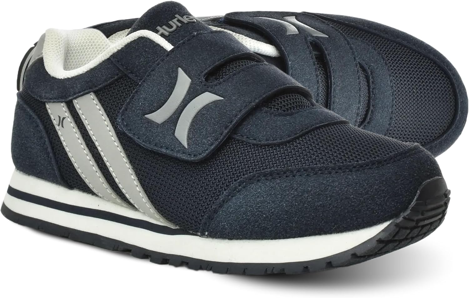 

Детские кроссовки Hurley Kid's Knox для ходьбы - детские кроссовки с липучкой для легкого надевания, легкие обувь для бега и ходьбы для мальчиков и девочек, кроссовки для малышей, синий/серый/темно-синий