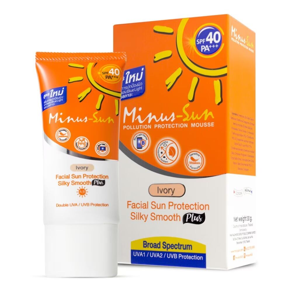 

Minus Sun Minus-Sun SPF 40 PA +++ (Слоновая кость) Мусс для защиты от загрязнений 30г, Ivory
