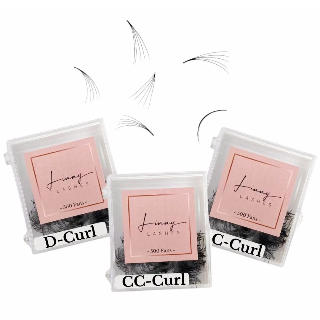 Готовые пучки для наращивания ресниц Wimpanista 5D (500 шт.) Linny Lashes, Cc Curl