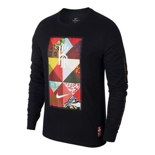 

Футболка dri-fit kyrie cny long sleeves tee 'black' Nike, черный