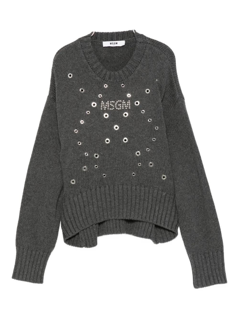 

Джемпер с люверсами MSGM Kids, серый