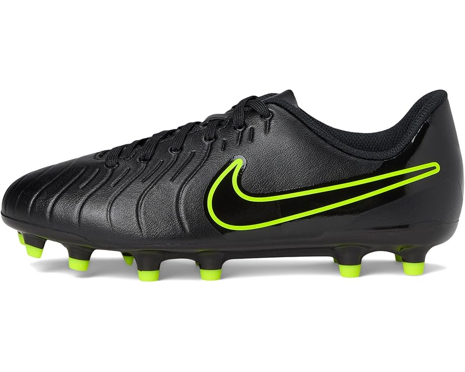 Кроссовки Nike Kids Jr. Tiempo Legend 10 Club Multi-ground Low-top Soccer Cleats, цвет Black/Volt — фото 4