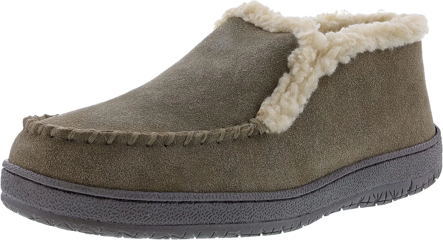 Мужские замшевые ботильоны Clarks с шерповой подкладкой, JMH1952 - домашние и уличные слипоны - удобные и прочные ботильоны с плюшевой подкладкой, амортизирующей стелькой и прорезиненной рифленой подошвой — фото 3