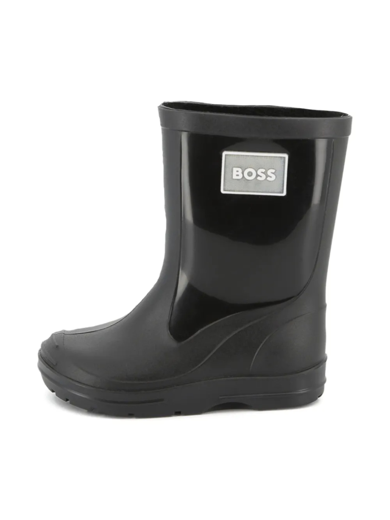 BOSS Kidswear резиновые сапоги с нашивкой-логотипом, черный — фото 4