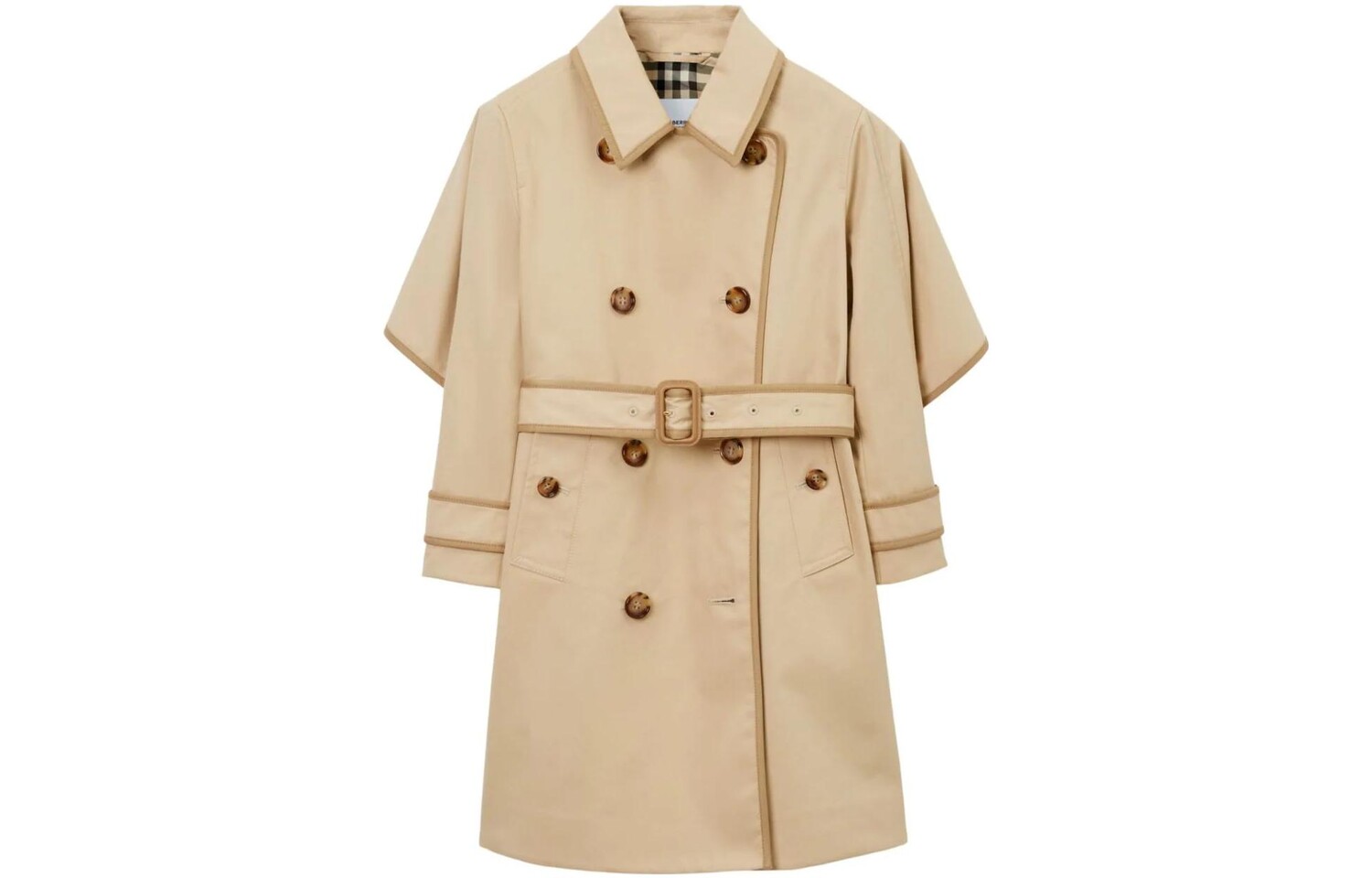 

Детский тренч Burberry, цвет Off-white