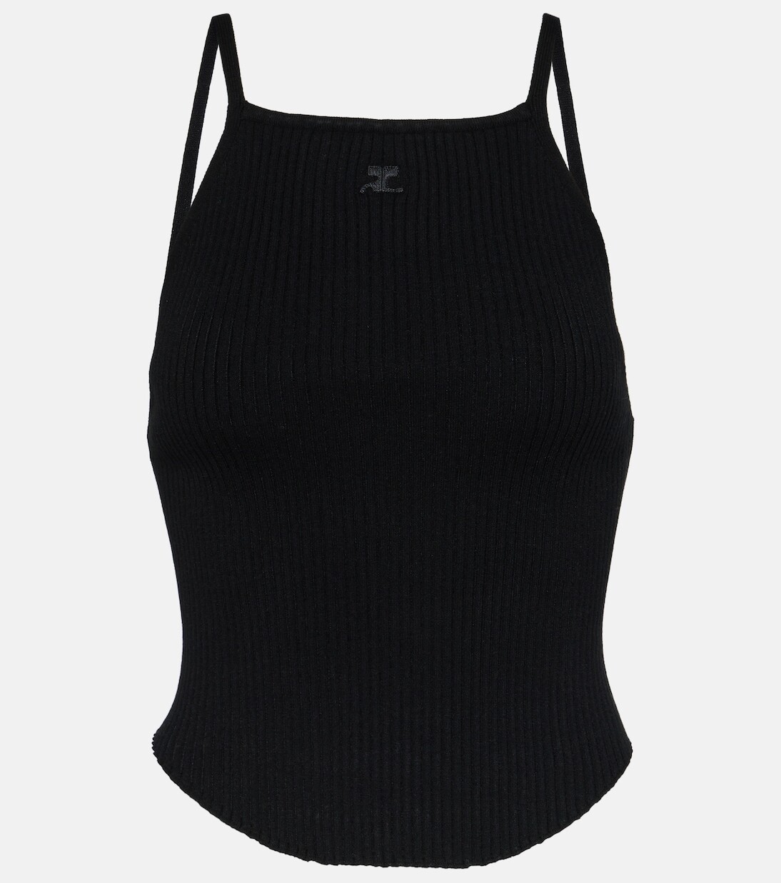 

Майка ребристой вязки Courrèges, черный
