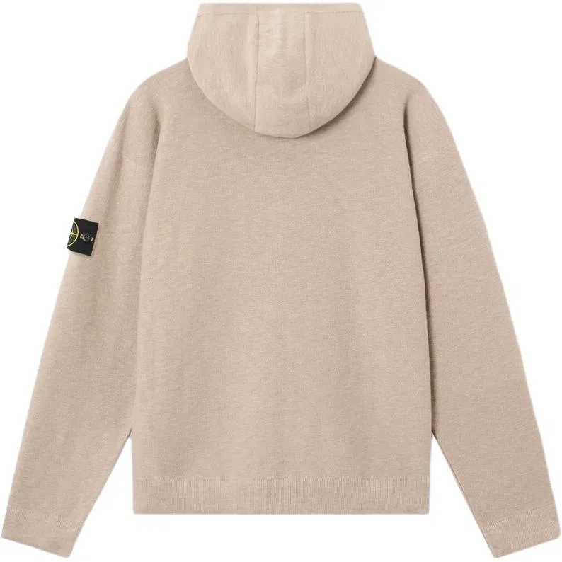 Куртка с логотипом Stone Island бежевая — фото 3