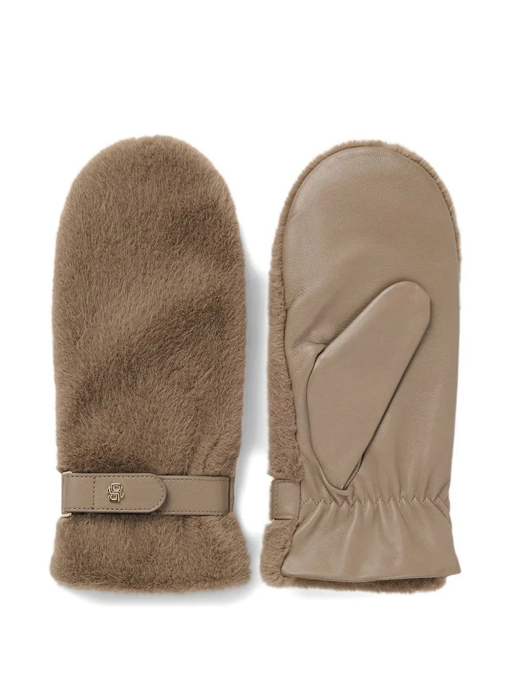 

Перчатки с логотипом Boss, коричневый