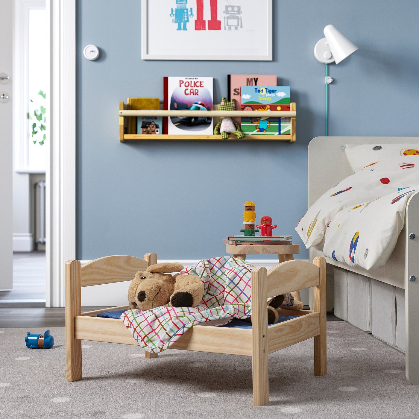 Детская кроватка + матрас, сосна/разноцветный IKEA Duktig — фото 2