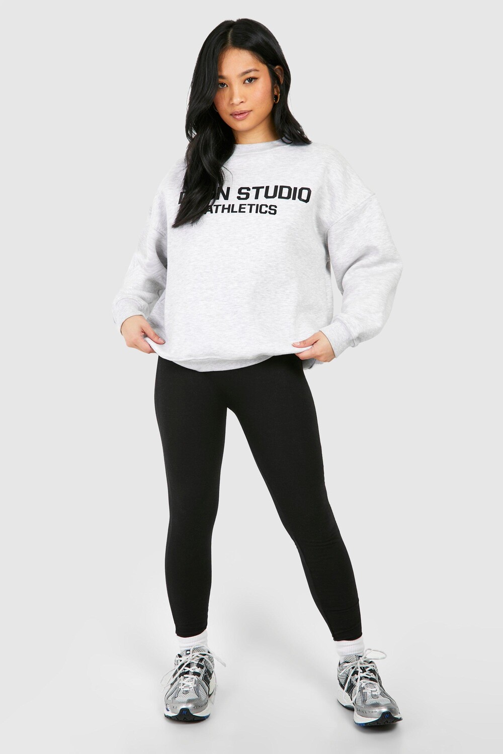 

Базовые леггинсы Petite с глубоким поясом boohoo, черный