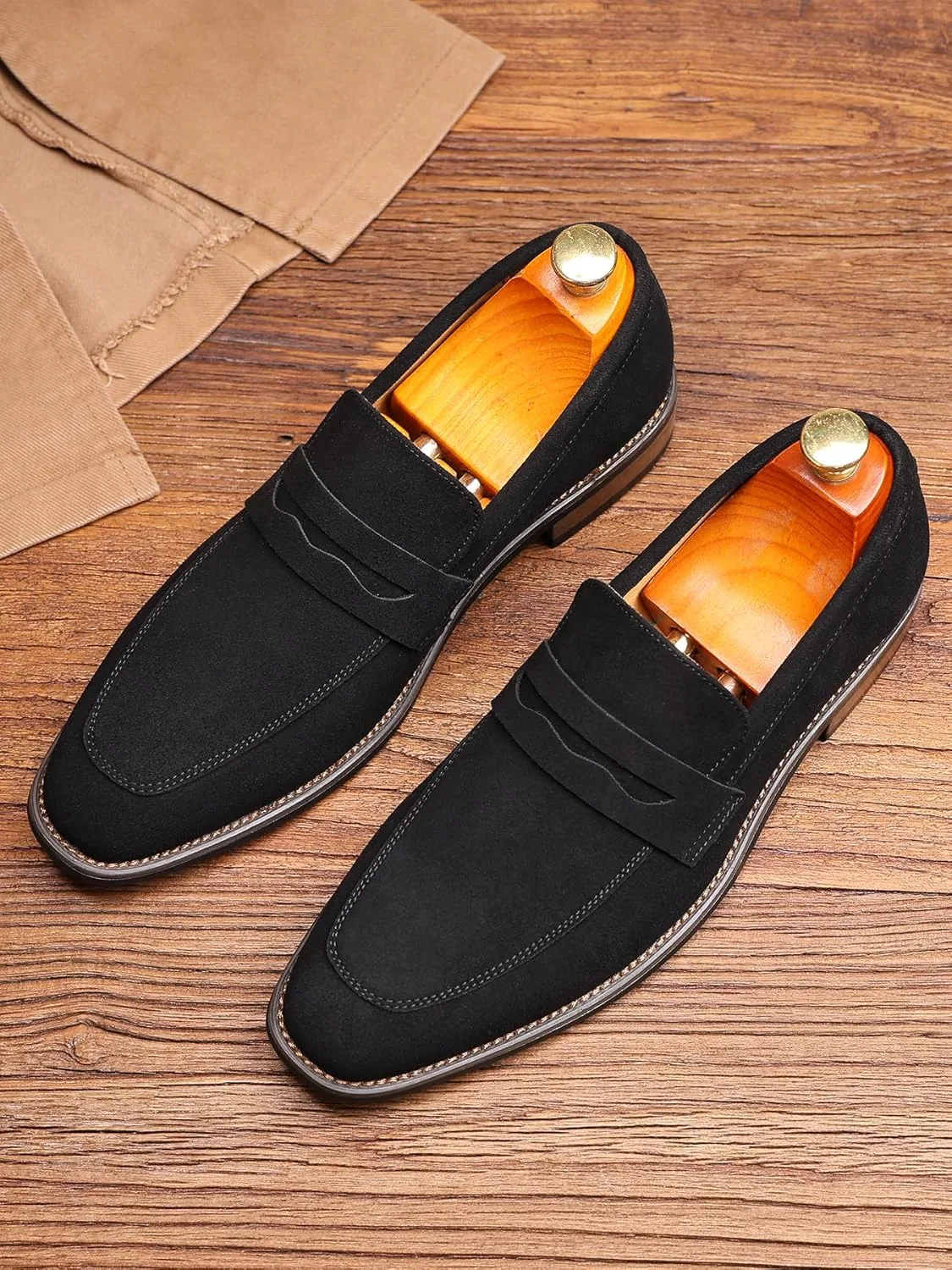 Лоферы кожаные Classic British Loafers, Black SJIUTLYUE — фото 4