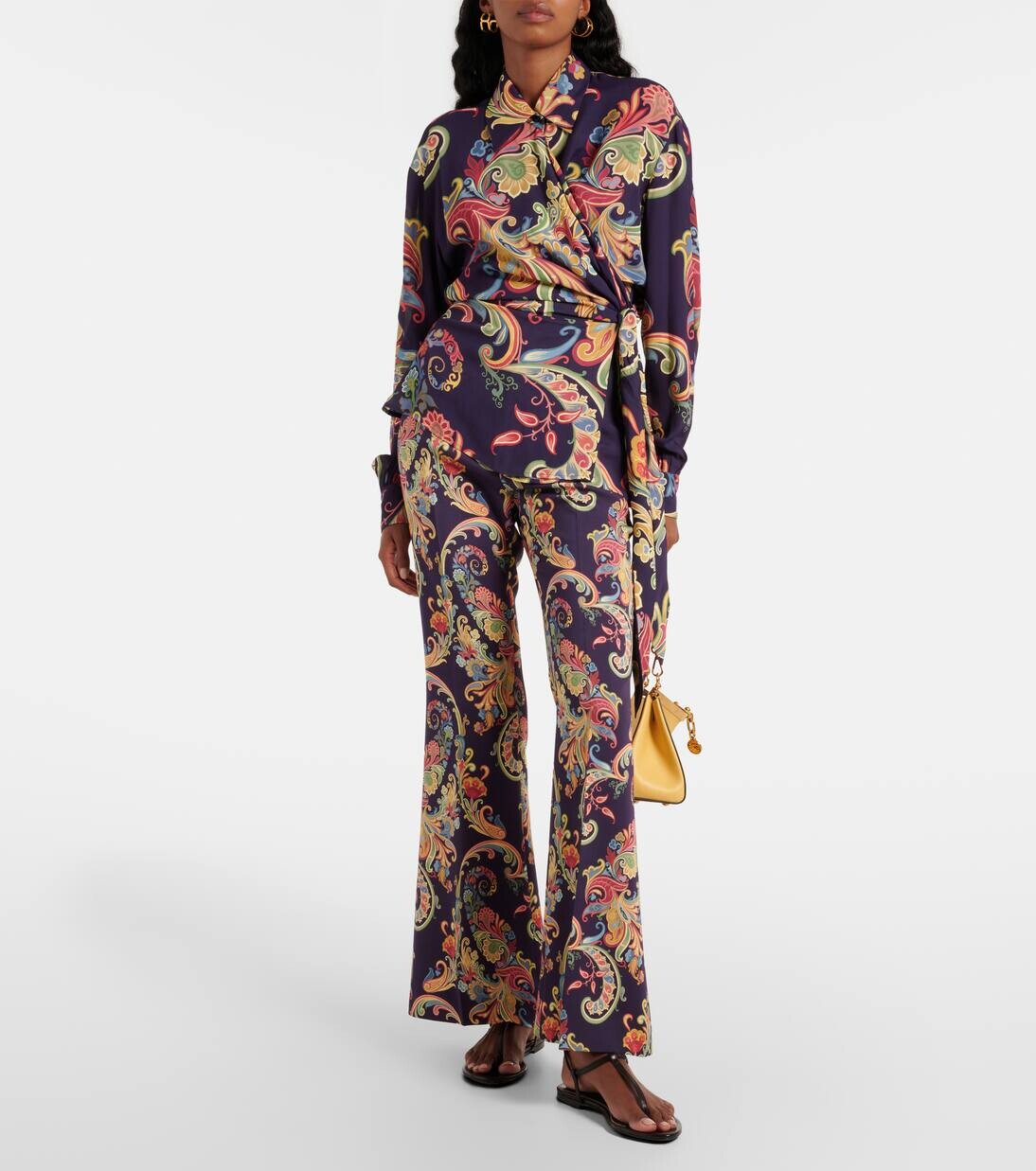 Верхняя часть с принтом Etro, цвет print on blue base — фото 2