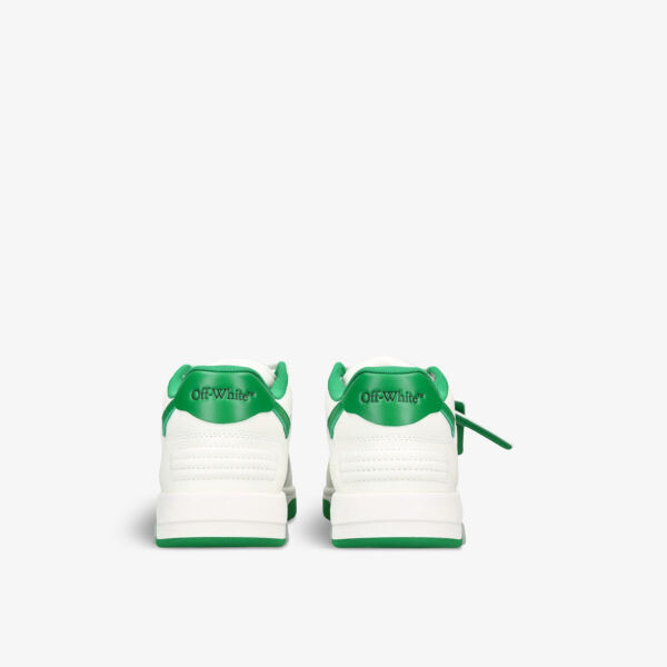 Кожаные низкие кеды ООО с вышитым логотипом Off-White, зеленый — фото 4