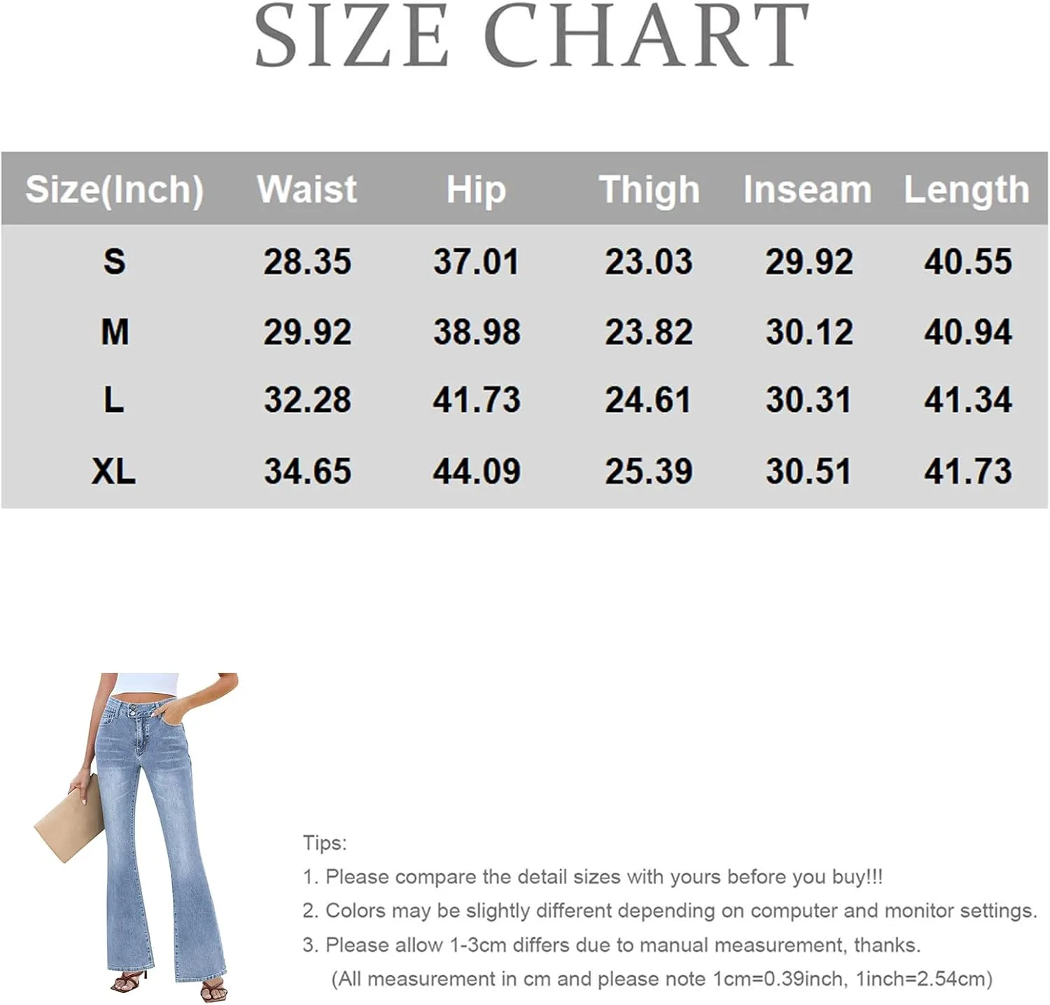 Джинсы Flare для женщин High Waisted Skinny Y2K Bootcut с карманами — фото 4