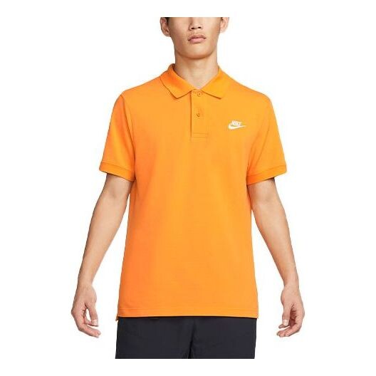 

Футболка men's sportswear solid color lapel short sleeve orange yellow polo shirt Nike, мультиколор