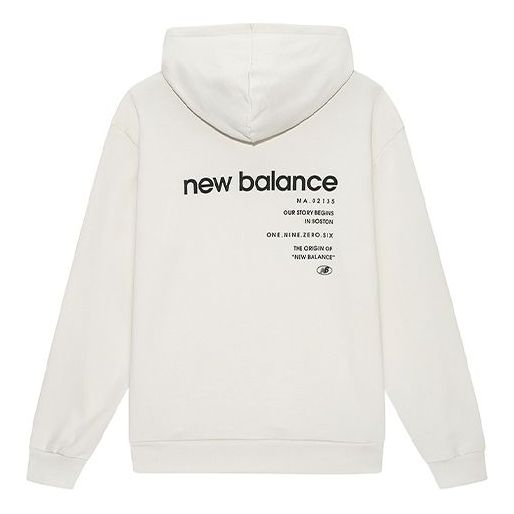 

Толстовка New Balance Logo Printing Sports Loose Couple Style White, белый