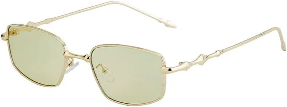 

Солнцезащитные очки в тонкой прямоугольной оправе для женщин и мужчин, роскошные винтажные ретро металлические солнцезащитные очки для женщин, модные очки LVTFCO, 4