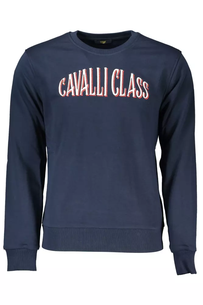 

Синий хлопковый мужской свитер cavalli CLASS