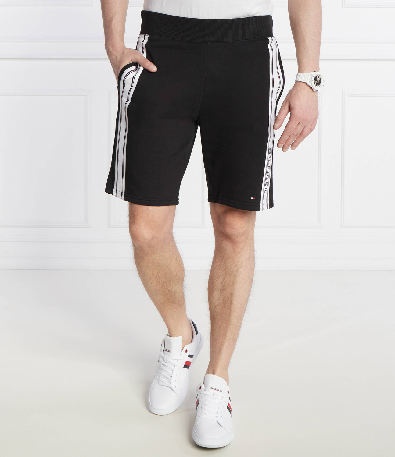 Спортивные шорты Tommy Hilfiger TRACK Regular Fit, черный — фото 3