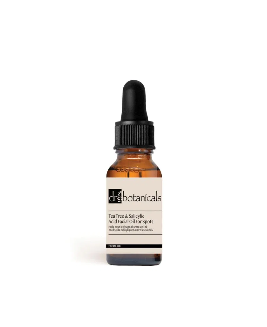 Масло для лица Dr. Botanicals — Эвкалиптовое, чайное дерево и салициловая кислота от прыщей, , белый, 15 мл