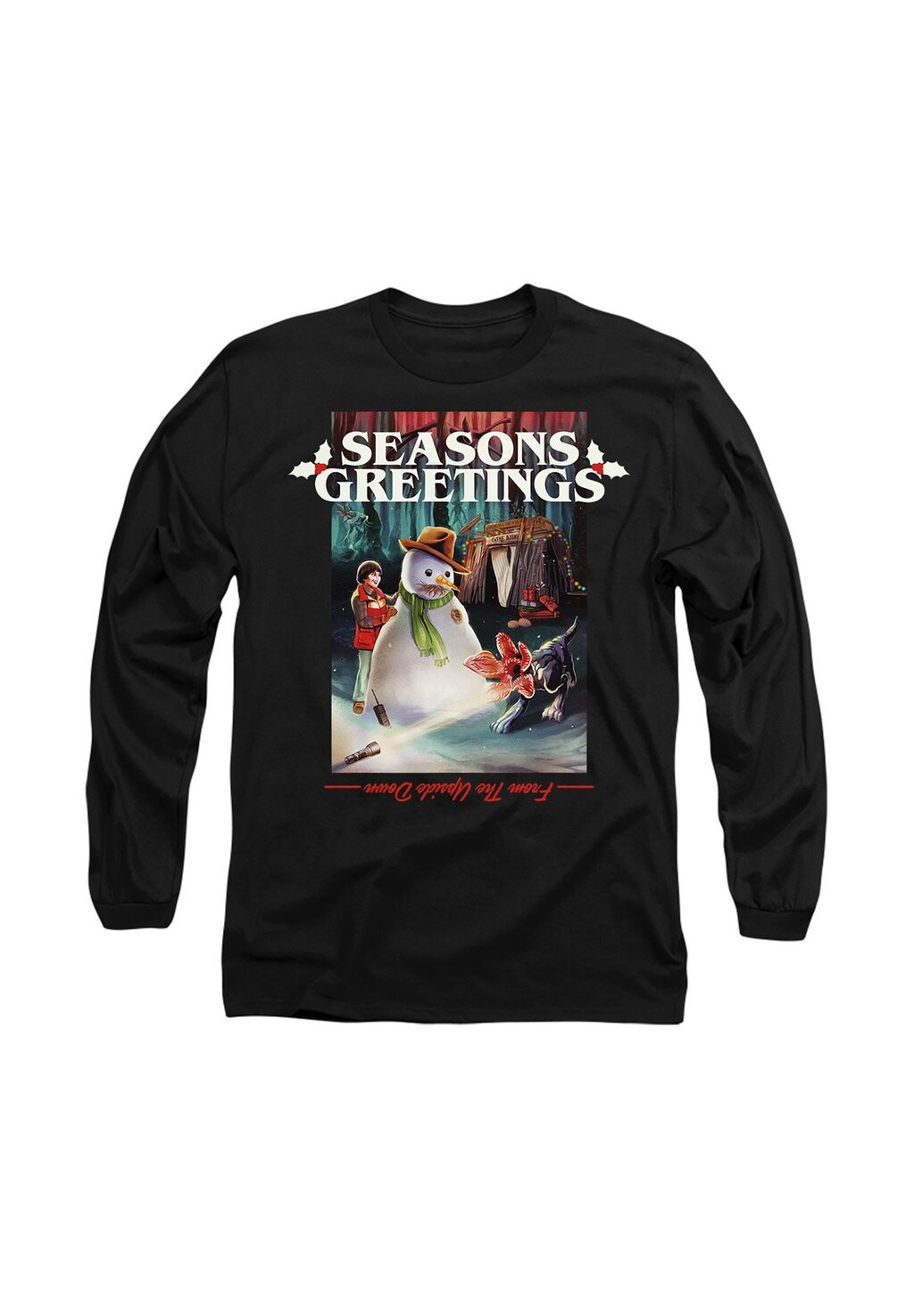 

Топ с длинными рукавами SEASONS GREETINGS SNOWMAN Cotton Soul, черный
