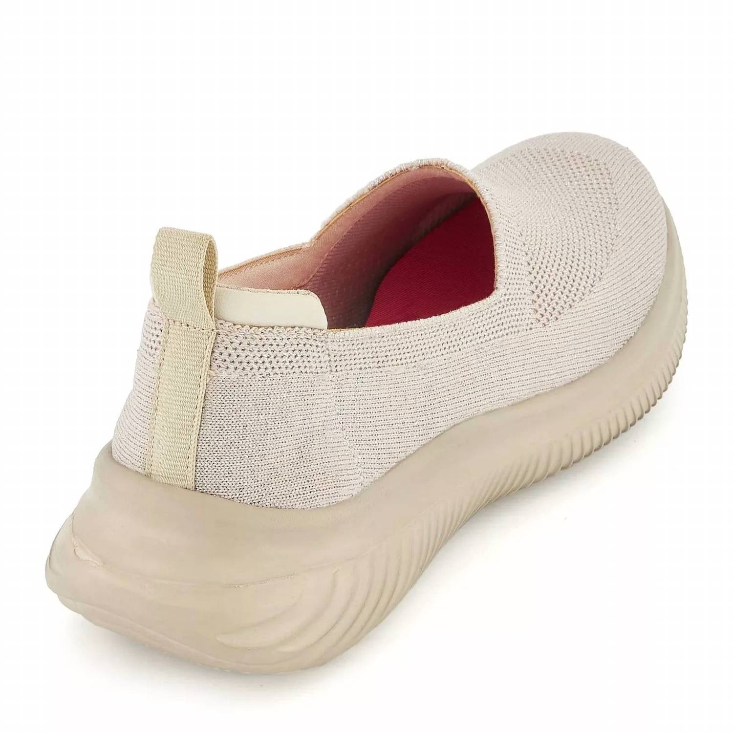 Женские ультракомфортные повседневные кроссовки Slip On бежевого цвета Andrea — фото 4